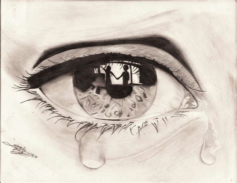 Drawing eye crying bored sad art print by rose rosello. Unrequited love, Crying eye by eagle4176 | Olhos desenho ...