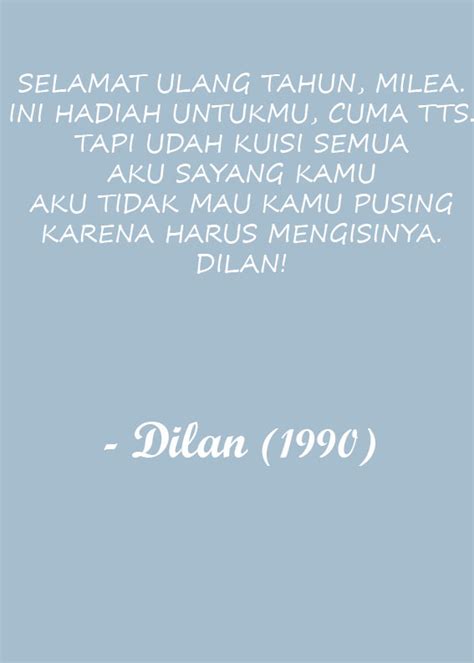 Dan sekarang aku sedang tidak percaya diri.. Kata Kata Dilan Saat Milea Mau Tidur - Contoh Wuih