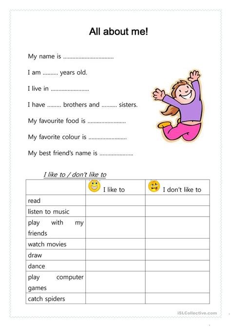 But some of us are shy, and when it comes to introducing ourselves in english, things somehow don't go as we've planned it out. Introduce Yourself Printable Worksheets | Printable Worksheets