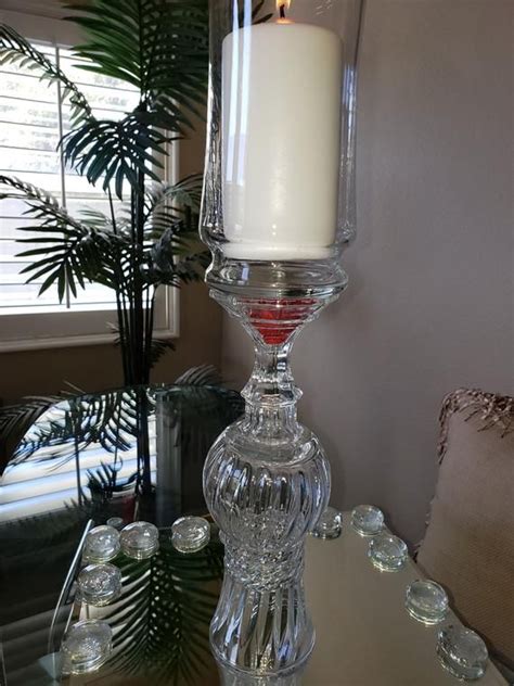 24 x 10 x 10 inches, 20 x 9 x 9, inches, 16 x 8 x 8 inches. ON SALE Tall Glass Candle Holder 17 inch. Mother's Day ...