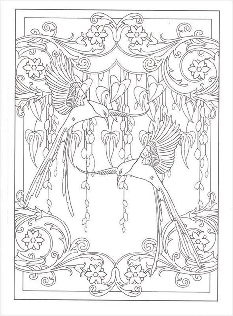 Free coloring pages printable for adults coloring page staying. Art Nouveau Animal Designs - Coloring Book Zone | Designs ...