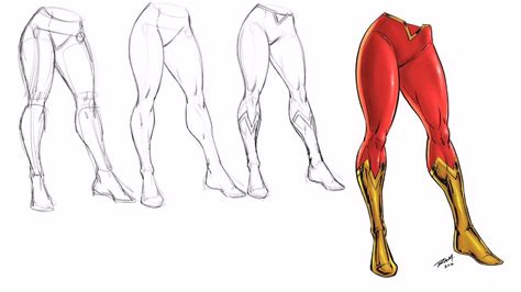 Female detailed photos of muscles. Drawing Super Woman Legs - Step by Step