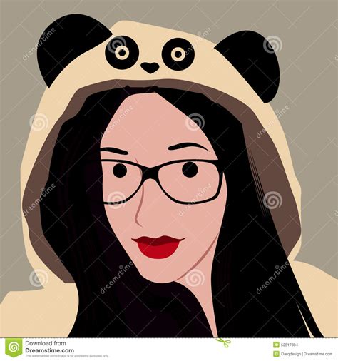 Cartoon face selfie photo stock illustration. Illustration of lipstick - 52517884
