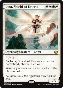 The gatherings most memorable cards! MTG モダン 【MM2】《エメリアの盾、イオナ/Iona, Shield of Emeria》【M】