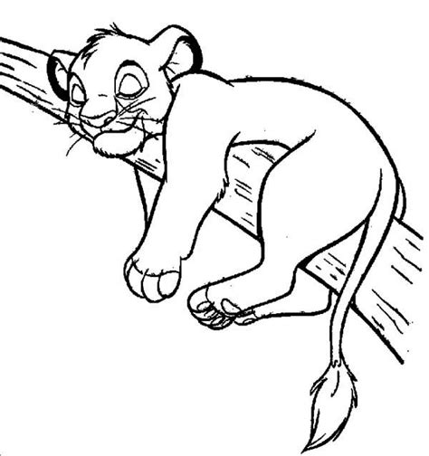For three lions on the game boy color, gamefaqs hosts box shots and screenshots, as well as videos from gamespot and submitted by users. Simba Sleeping On Branch Of Tree Lion King Coloring Page ...