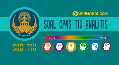 Materi contoh soal cpns 2020 tkd terdiri atas soal cat cpns tes intelejensi umum (tiu) merupakan tes untuk meningkatkan intelegensi para peserta ujian cpns dalam analisa numerik, verbal serta berpikir logis dan analitis dengan jumlah soal sebanyak 35 soal yang terdiri SOAL CPNS TIU BERPIKIR ANALITIS DAN PEMBAHASAN - CPNS ...