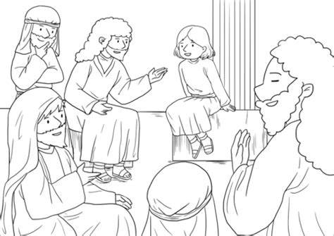 22 and they were astonished at his teaching, for he taught them as one who had authority, and not as the. The Boy Jesus at the Temple (Luke 2:40-52) coloring page ...