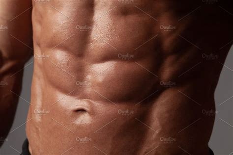 Anatomy of the abdominal cavity: Male abdominal muscles closeup with | Abdominal muscles ...