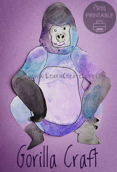 You can also find these animals in lot of animated and cartoon movies. Gorilla Printable Craft | Gorilla craft, Goodnight gorilla ...