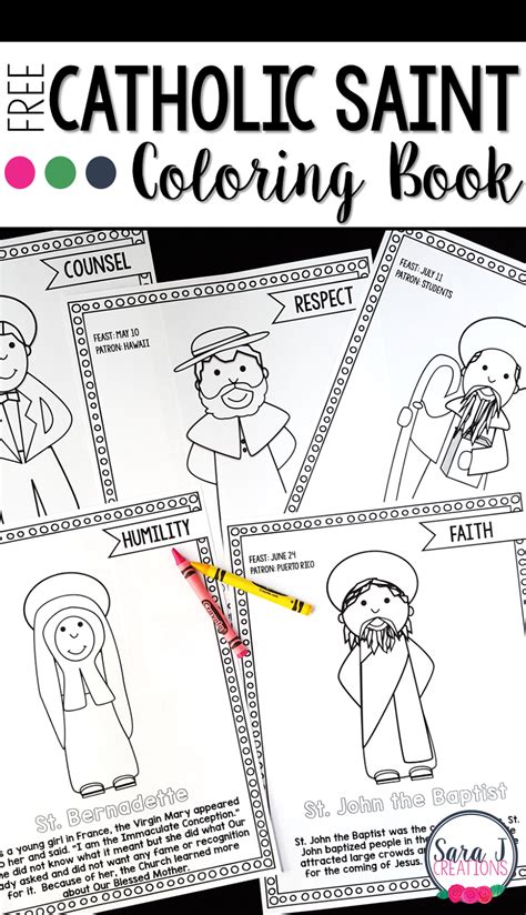 Collection of catholic mass coloring pages (10). Free Catholic Saint Coloring Book - Classroom Freebies