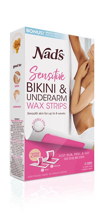 Once your bikini line has been cleaned and dried, engelman suggests lightly exfoliating with a wet washcloth or a scrub to remove dead skin cells, allowing the blade to get closer to the skin. Nads Hair Removal Sensitive Bikini & Underarm Wax Strips