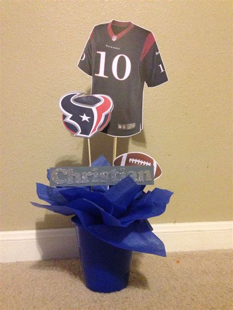 These are a few previously made baby shower cakes. Houston Texans Centerpieces | Texans baby shower, Coed ...