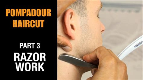 Maybe you would like to learn more about one of these? Men's Pompadour Haircut - Razor Work - P3 - YouTube