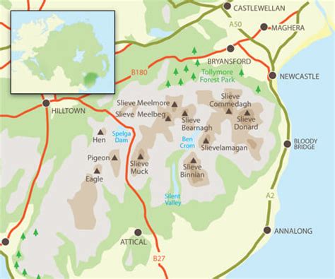 Find mourne mountains on a map and search weather for other mountain locations. Mourne Mountains - WalkNI