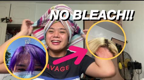 500g hair bleaching powder hair dye lightener fading powder hair salon supplies. Remove Purple Hair Dye - WITHOUT BLEACH - Go Blonde! - YouTube