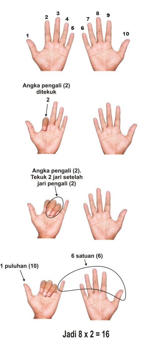 Tips cepat: Perkalian 7 dan 8 dengan Jari Tangan