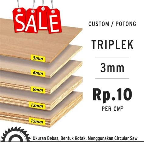 Jual Triplek 3 MM / Potongan Custom / Pemotongan Pakai ...
