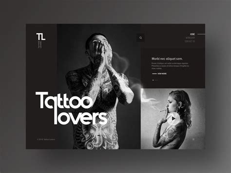 I'm not a tattoo artist but i love to design and draw them. Tattoo Lovers Portal Website Design