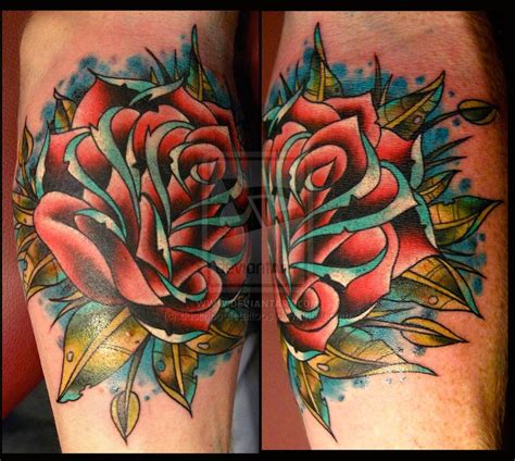 Roses are known for the endless beauty and love that they represent. rose tattoo by dustinpooletattoos on deviantART ...