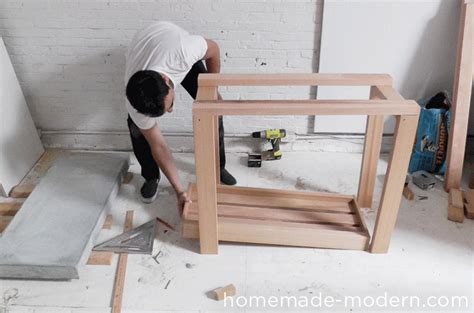 I used cumaru deck boards for the shelves and an. HomeMade Modern EP38 Wood + Concrete Kitchen Island