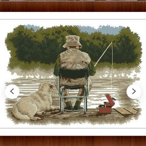 Full cross stitches, back stitches, french knots kit contains 1. Fishing Cross stitch Pattern, Cross stitch Needlepoint ...