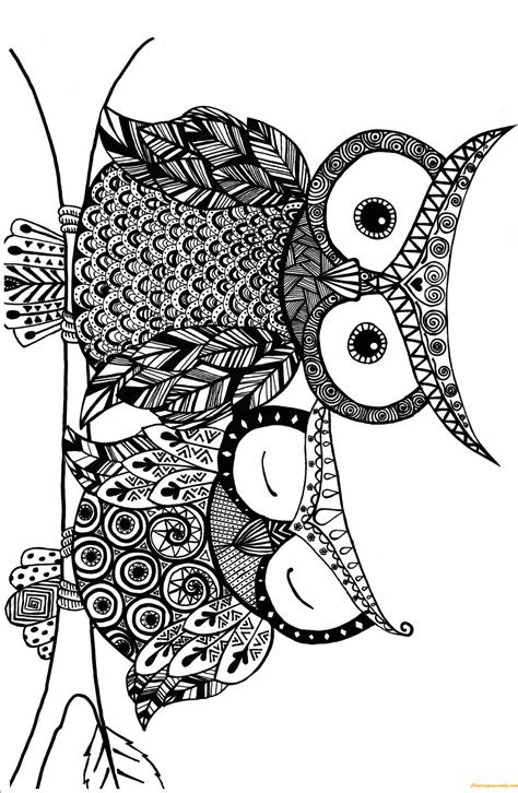 Color the pictures online or print them to color them with your paints or crayons. Creative Owls Coloring Pages - Hard Coloring Pages - Free ...