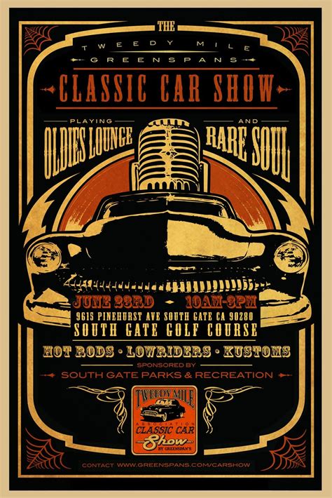 Design your everyday with classic car posters you'll love. Tweed Mile Classic Car Show Poster | Hot Rod Art ...