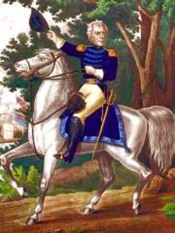 Horseshoe bend was the major battle of the creek war, in which jackson sought to clear the mississippi territory for american settlement. President Andrew Jackson timeline | Timetoast timelines