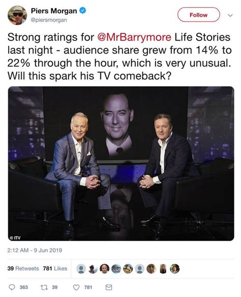 Sir cliff richard on piers morgan's life stories credit: Piers Morgan: Michael Barrymore's Life Stories appearance ...