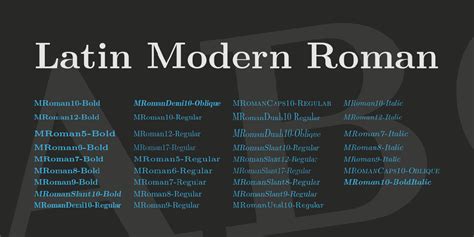 Computer modern is the original family of typefaces used by the typesetting program tex. Download Latin Modern Roman font | fontsme.com