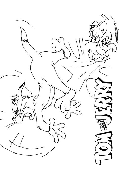 Free printable tom and jerry coloring pages. Tom and jerry coloring page-1