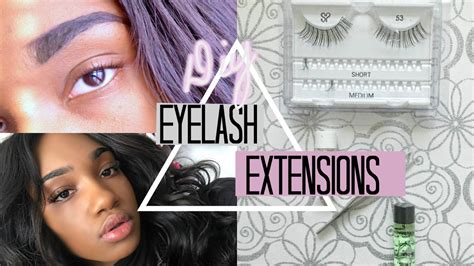 Applying your eyelash extensions will certainly add to your already long list of steps in your beauty regimen. DIY| Eyelash Extensions for Under $10 - YouTube