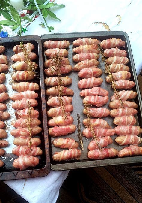 Remove netting and slice roast. You can par-cook bacon-wrapped chipolatas to save oven ...