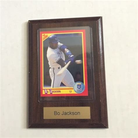 Check spelling or type a new query. Bo Jackson Trading Card with Plaque A neat collectors item with hanging slots on the back ...