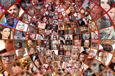 Photo montage of faces free image