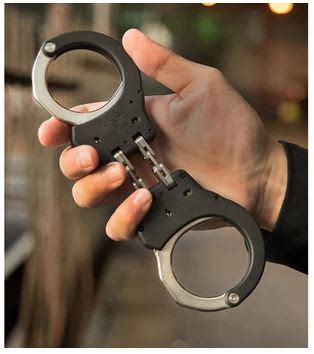 Fits chain or hinged handcuffs. Asp Hinge Steel Handcuffs