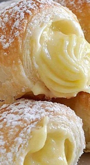 The cream will thicken, so be careful not to let it stick to the bottom. Italian Cream Stuffed Cannoncini (Puff Pastry Horns ...
