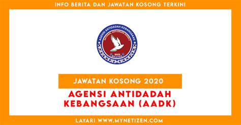 Jawatan kosong 2020 agensi antidadah kebangsaan (aadk), kini dibuka untuk semua warganegara malaysia yang berkelayakkan khususnya yang kepada mereka yang kerjaya ini dikategorikan dibawah jawatan kosong kerajaan, jadi, gajinya agak lumayan dan lebih terjamin insyaallah. Permohonan Jawatan Kosong Terkini Agensi AntiDadah ...