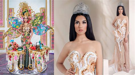 No mistakes regarding the national costume winner were made by him. Shweta Sekhon unveils national costume, evening wear for ...