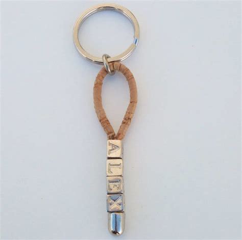 Personalized gifts for best friend india. Personalized Keychain - Cork Keychain - Name Key Chain ...