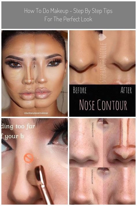 Once you have a few dots lined up vertically on either side of the nose, smidge them together (vertically), which tends to create a more natural cast than a harsh line. Before And After Nose Contour Makeup #nosecontour ★ Every girl can do makeup but do you know how ...