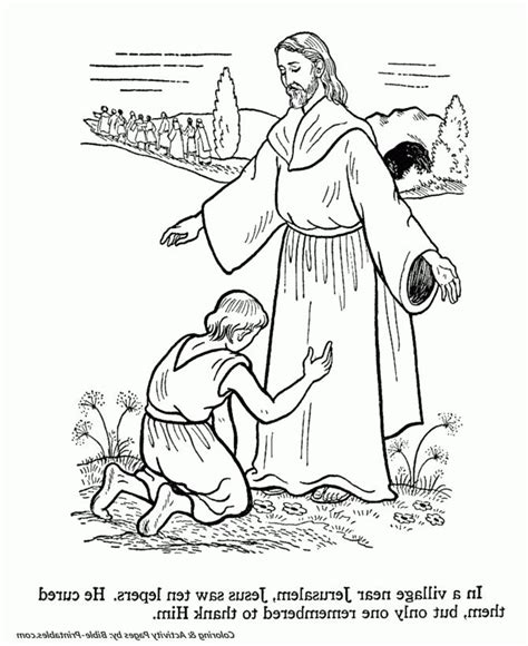 Jesus heals coloring page eliolera com. Jesus Heals 10 Lepers Coloring Page F5TO Jesus Teaches ...