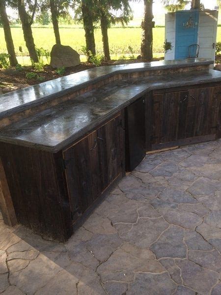 Concrete, stamping, staining, floors, patios, driveways Concrete And Limestone Countertop - Countertop Gallery