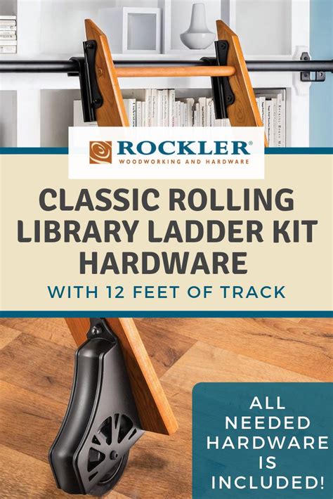 Download files and build them with your 3d printer, laser cutter, or cnc. Rockler 8 Foot Classic Rolling Library Ladder Kit Hardware with 12 Feet of Track, Satin Black ...