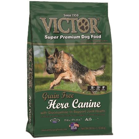 Victor is a dog food brand of mid america pet food, which was founded in texas back in the 1950s as a pet food manufacturer which also produced victor can also be a good choice if your dog needs to be on a more restrictive diet due to food allergies or gastro issues or is a particularly fussy eater. Victor Grain Free Hero Canine With Glucosamine 30-lb. Dry ...