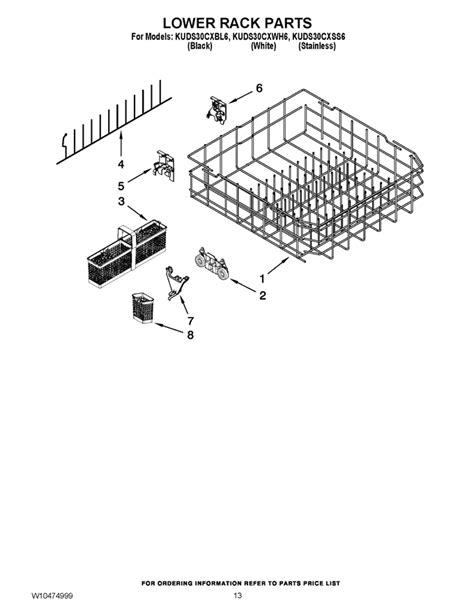 Kitchenaid dishwasher wiring schematic kitchenaid dishwasher wiring schematic now check the detergent dispenser's wiring for any faults. KitchenAid KUDS30CXBL6 Lower Dishrack Tine Row - Genuine OEM