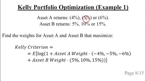 Where are vector of portfolio weights, is sample mean portfolio return, and is sample covariance of portfolio returns. Kelly vs. Markowitz Portfolio Optimization - YouTube