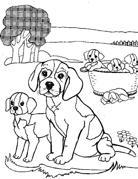 Cat and dog coloring pages; Beagle | FamilyCorner.com®