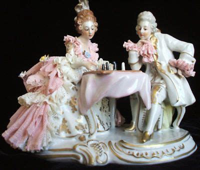 Research our price guide with auction results on 174 items from $23 to $3 six german lacework porcelain figurines comprising of a large unter weiss bach figure group (24 cm high) and 5 smaller dresden figurines show 9. dresden lace figurines | Dresden porcelain, Porcelain ...