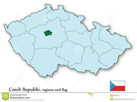 Of je nu goedkope hotels, all in stedentrips, last minute zonvakanties, rondreis ideeën of vakantiehuisjes voor autovakanties zoekt. Vector Kaart Van Tsjechische Republiek En Alle Gebieden ...